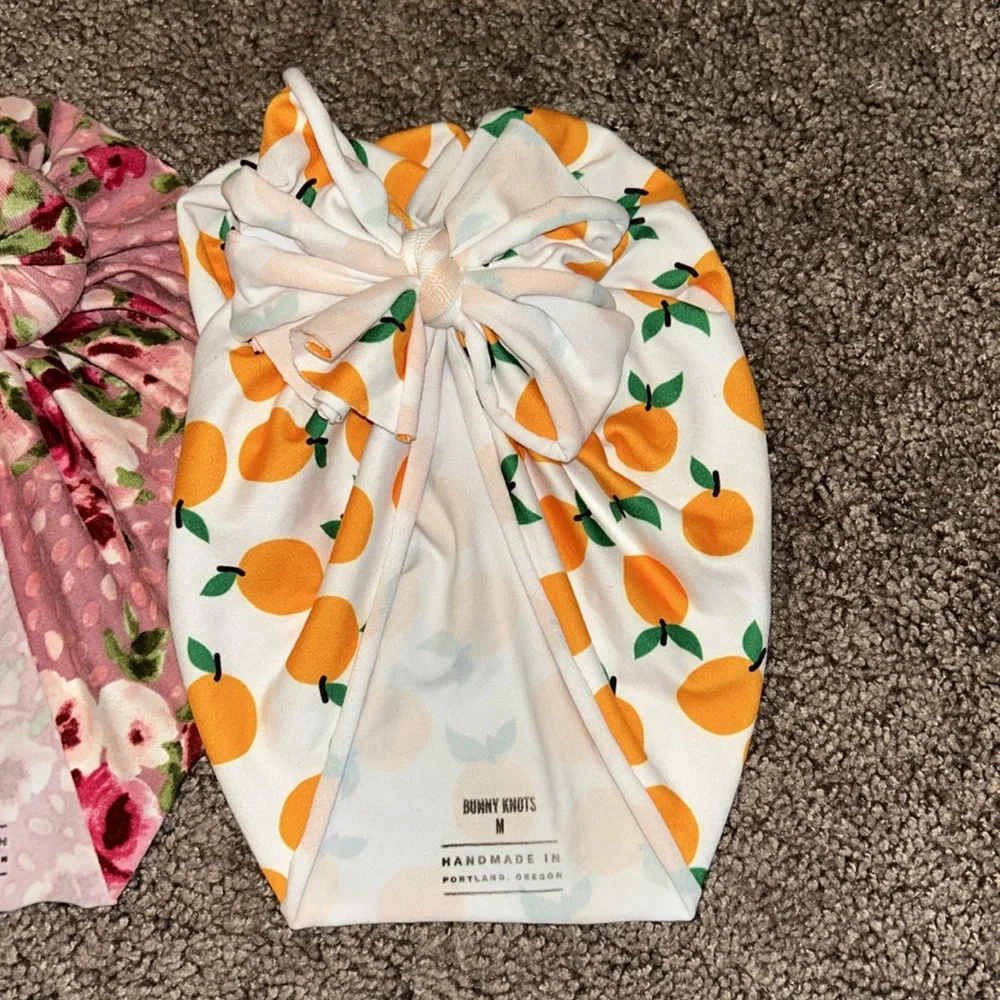 Bunny Knots size medium ages 1-4 turban hats bundle!!